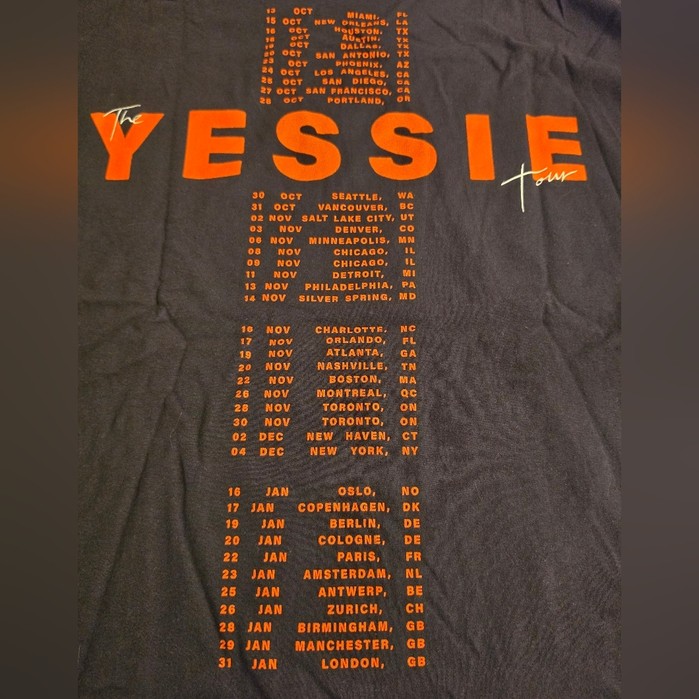 Jessie Reyez Concert Tour Tee - Black with Red Text New Without Tags. Size XL - Picture 4 of 4